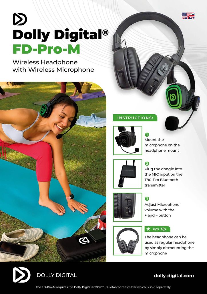 Pro Box FD-Pro 30 + 1x Microfoon + Bluetooth. Premium Silent Disco pro kit met Aufbewahrungsbox