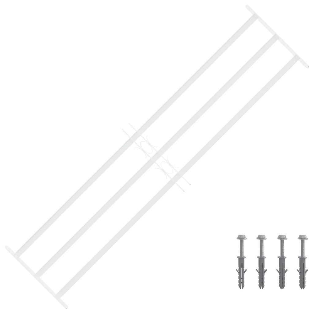 Sicherheitsgitter für Fenster mit 3 Querstangen 3 pcs 93-174 cm