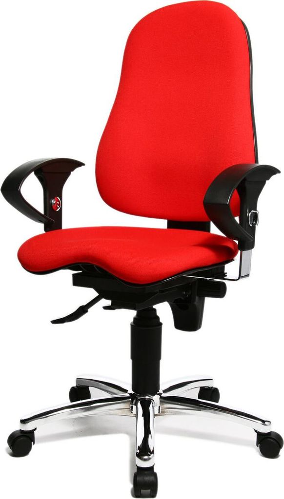 Drehstuhl Sitness 10 - rot Universalrollen.