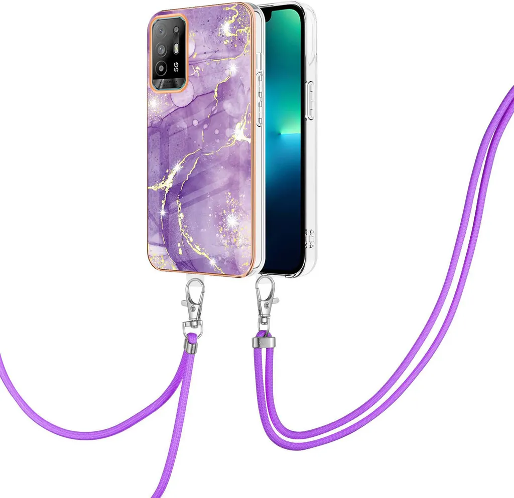SEAHAI Cover per Oppo A98 5G, Custodia Protettiva Ultra Sottile ed Elegante in Silicone TPU Flessibile, Glitter Modelli Colorful Cover Antiurto Case - Colore Squama