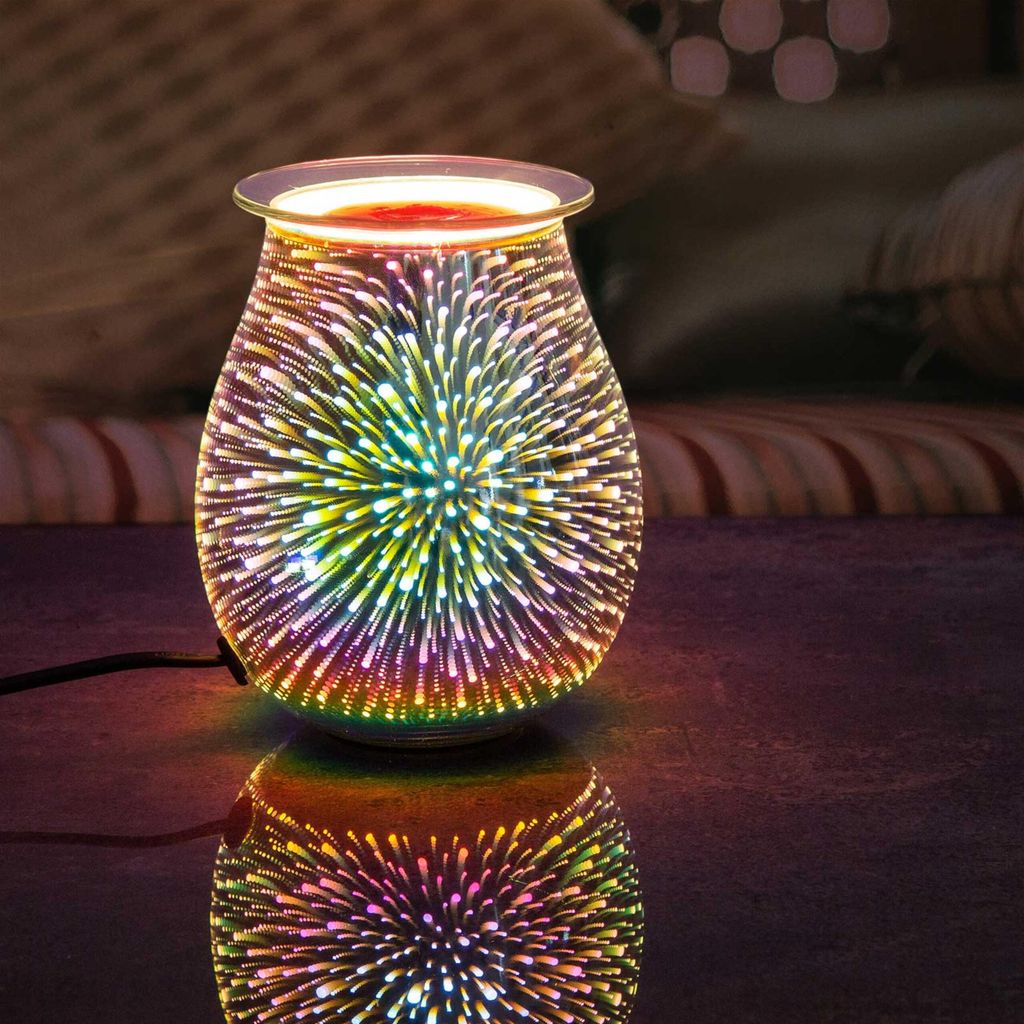 Duftlampe elektrisch, Aromalampe 3D, Glas, Ø16x21cm, für