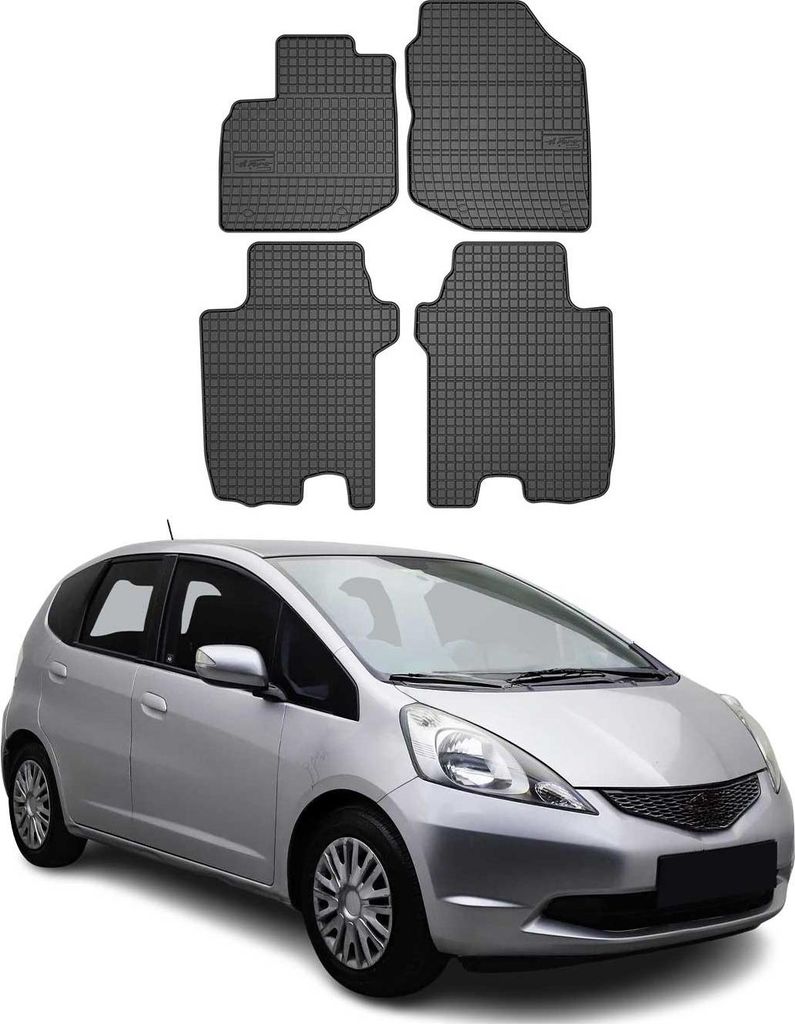 Tapis de Sol pour Honda Jazz 2007-2014 Caoutchouc Noir Image du produit 