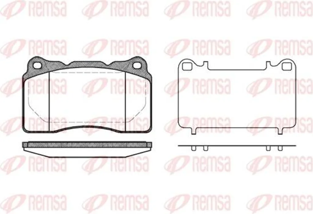 Jeu de plaquettes de frein à disque pour Megane et S60, modèle REMSA