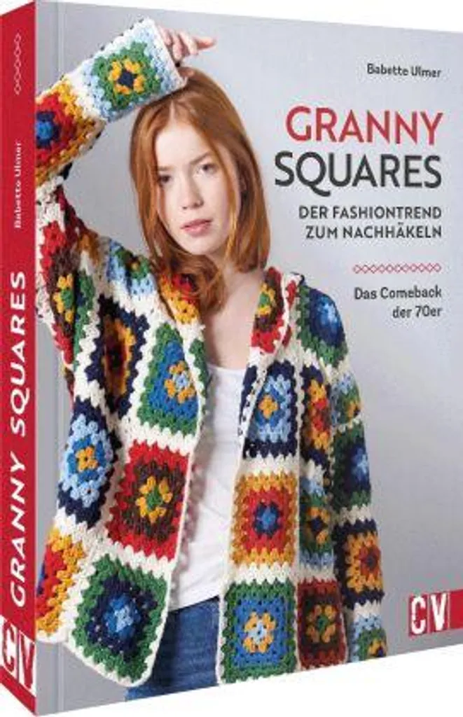 Jeté de Canapé Granny Squares - Patchwork au Crochet de Coton fait Main