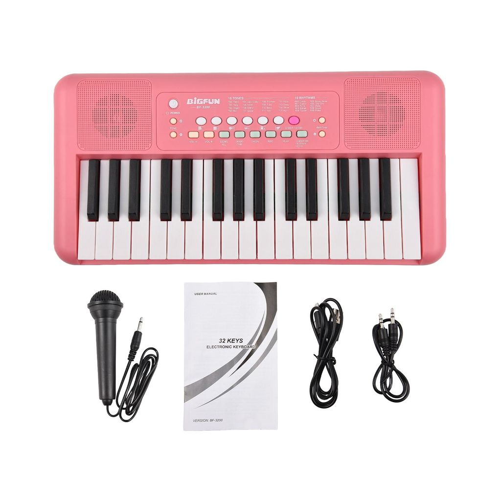32-Tasten E-Piano Keyboard | 16 Töne, 10 Rhythmen, 10 Demos Produktbild 