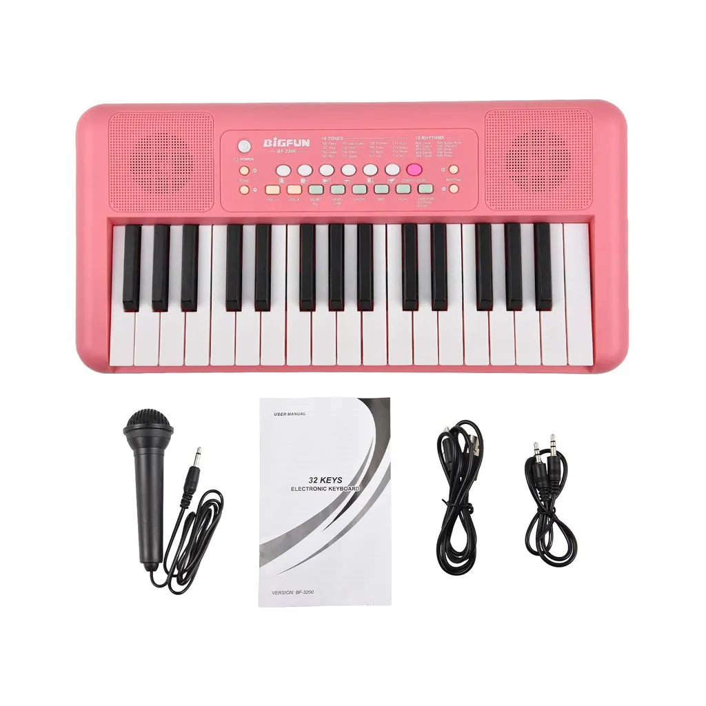 Clavier musical 32 touches stéréo avec 16 sonorités et rythmes variés
