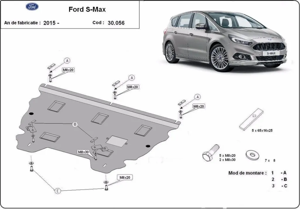 Évitez la casse moteur sur Ford S-Max dès 2015 - Plaque acier robuste - 3