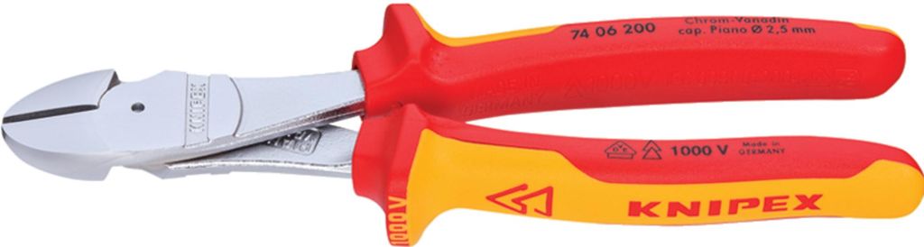 KNIPEX Kraft-Seitenschneider isoliert 200 mm Produktbild 