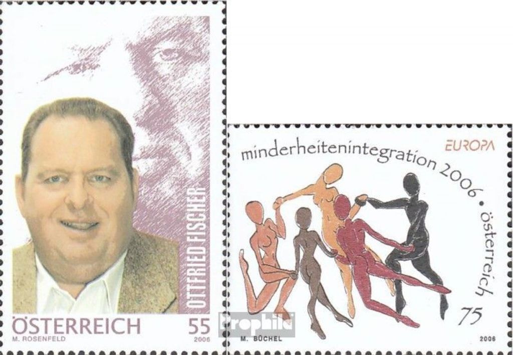 Briefmarken Österreich 2006 Mi 2604,2605 (kompl.Ausg.) gestempelt Fischer