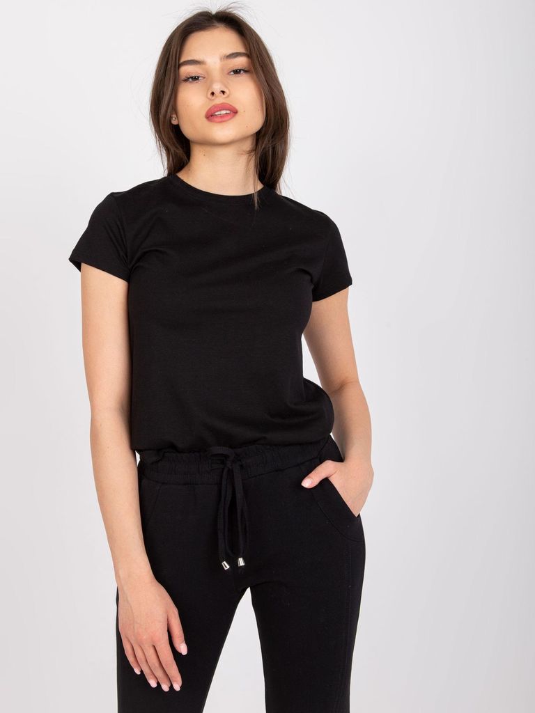 Basic Feel Good Kurzarm-T-Shirt für Frauen Latifa schwarz L