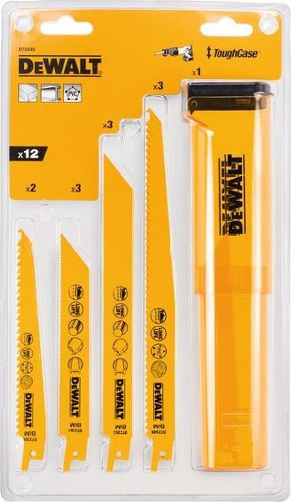 DEWALT Säbelsägeblatt Set Bi-Metall 12-tlg. Produktbild 