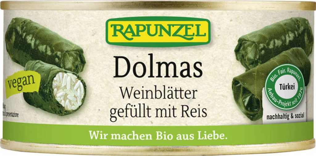Rapunzel - Dolmas Weinblätter gefüllt mit Reis - 280g Produktbild 