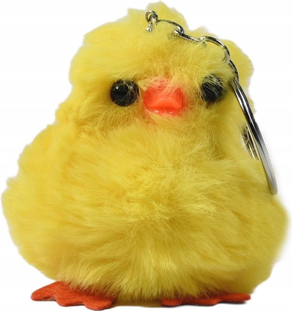 Gelbes Küken Schlüsselanhänger Plüsch - Weicher Taschenanhänger für Rucksack Ostern
