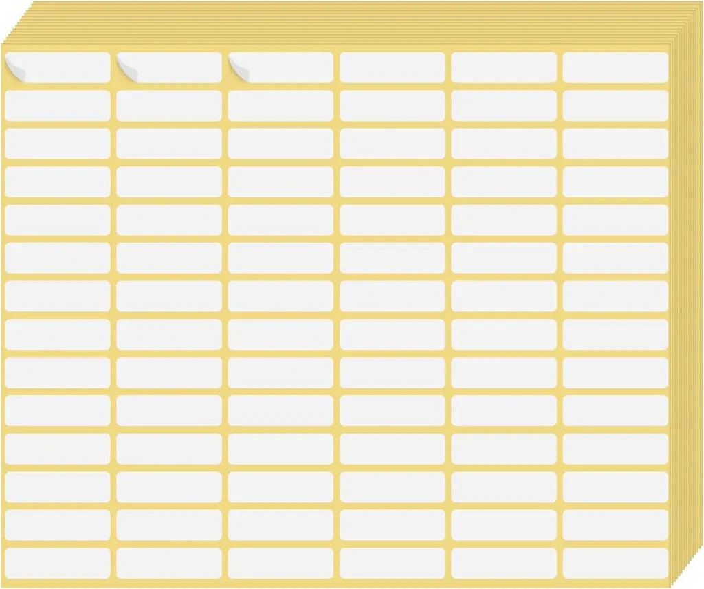 Étiquettes blanches détachables 10x31 mm, 1260 petites étiquettes de prix