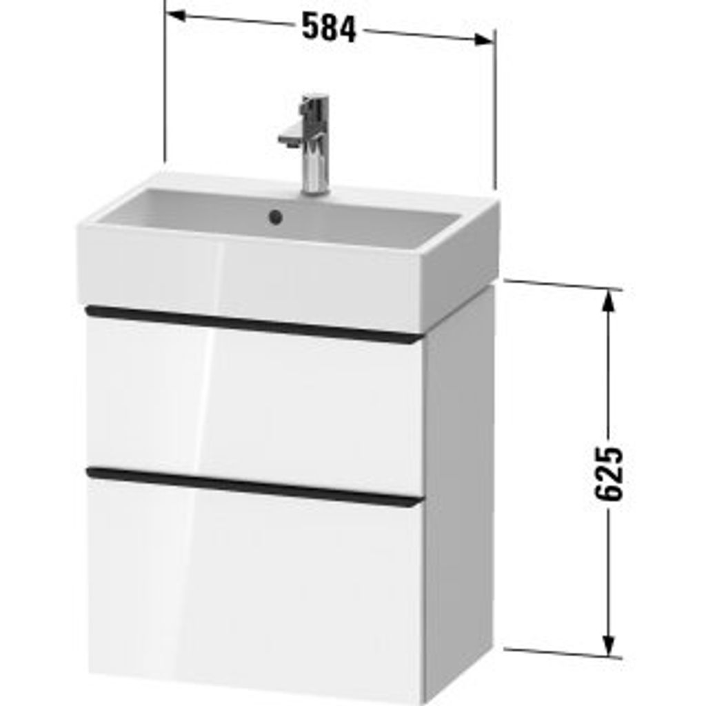 Duravit DE4329070550000 DN WTU WH Cp 584x372x625 Az 1 Ei