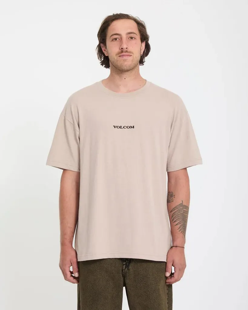 T-shirt Skate Volcom Stone LSE Bark Brown M - Idéal pour le Quotidien