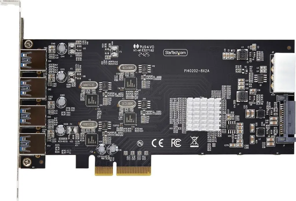 Carte USB PCIe 4 ports 5Gbps - Débits rapides et transfert de données