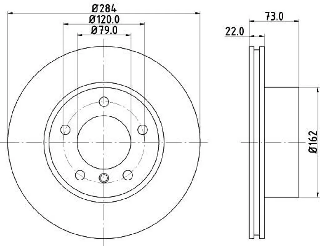 Disque de frein pour entretien BMW Série 1 E87 F20 HELLA 8DD 355 118-031 OE