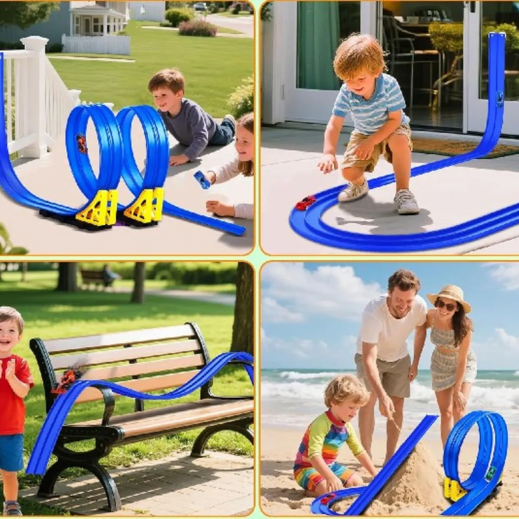 Circuit de voitures stable : 12 Ventouses et 5m de Rail sans Chute - 9