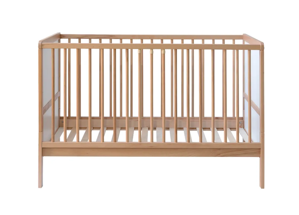Lit bébé hêtre massif Nelly transformable en lit junior cachemire - 9