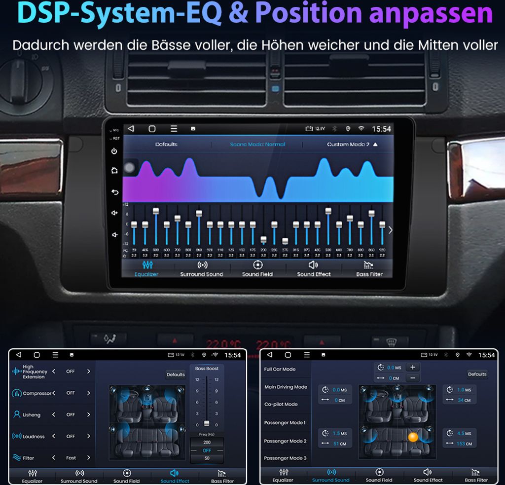 9 "Android13 Autorádio pre BMW E39 radu 5 GPS Navi BT WIFI Obrázok produktu 9