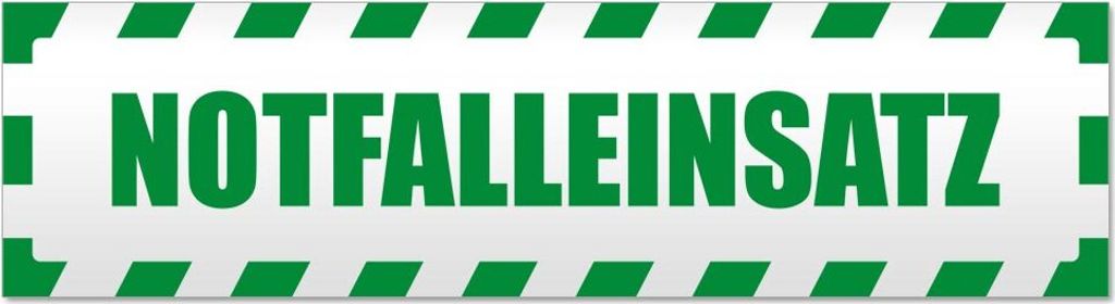 Notfalleinsatz gestreift Magnetschild Schild magnetisch