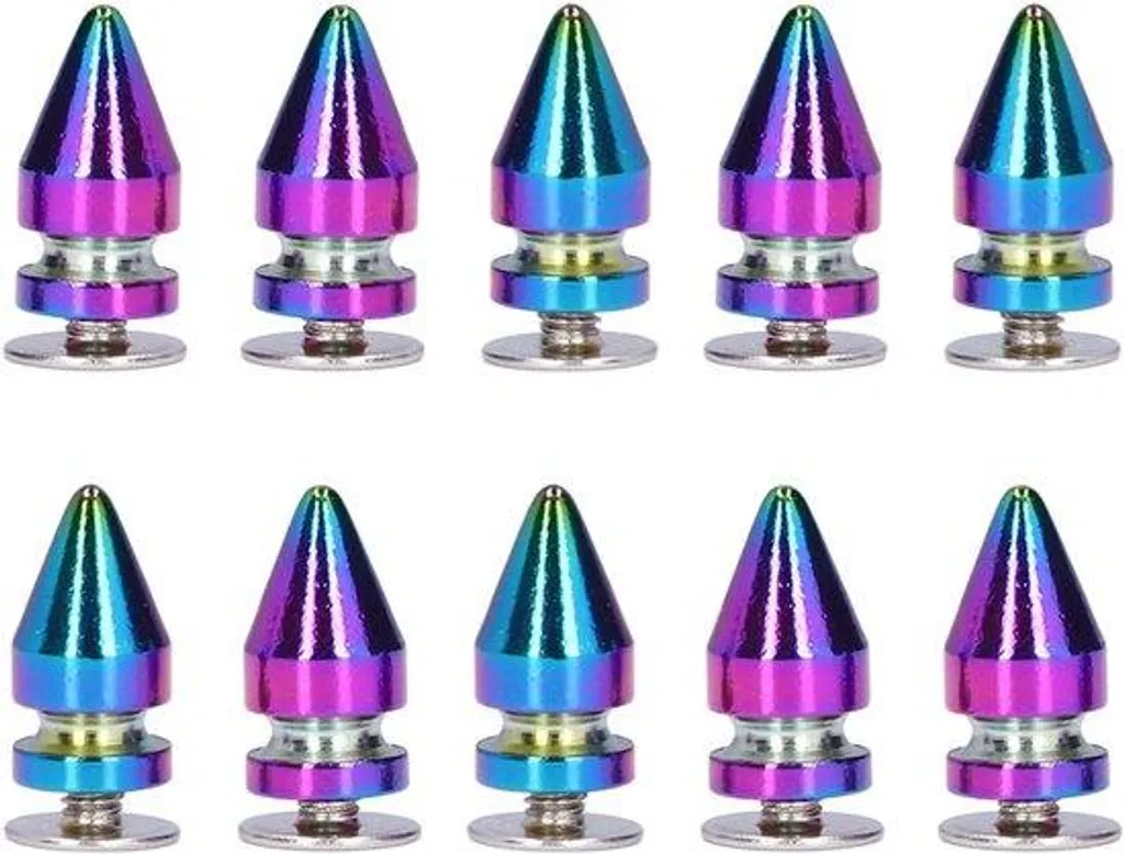 Clous métalliques robustes et colorés pour cuir 10 pièces DIY 12mm Rond