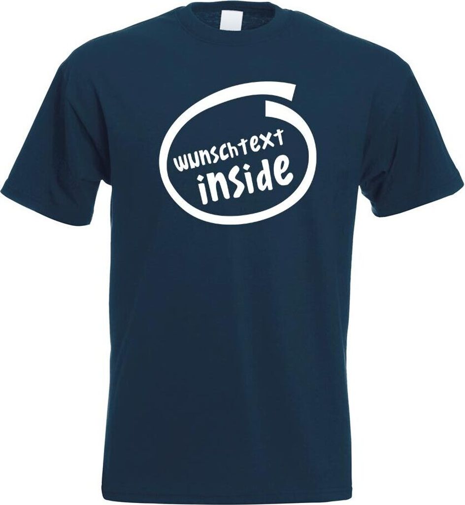 Kiwistar - T-Shirt - Navy - Wunschtext Inside Motiv Bedruckt Funshirt Design Print - mit Motiv Bedruckt - Funshirt Design - Sport - Freizeit - Herr...