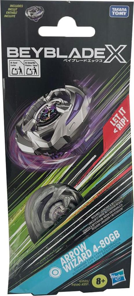 Beyblade X Arrow Wizard 4-80GB Kreisel Booster Pack, Kampfkreisel mit Super-Beschleunigung (Xtreme Dash), F9590
