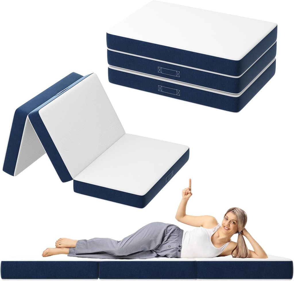 DEWINNER Matelas Pliant Triple,75x195x15cm, Matelas Image du produit 