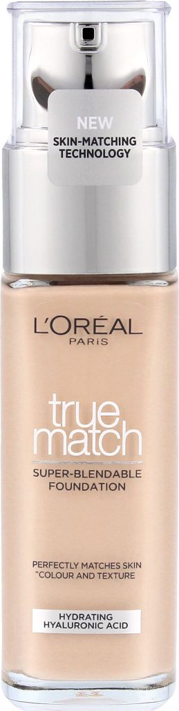 L ́Oréal Paris True Match Super-Blendable Foundation Flüssiges Make Up für Einigung des farbigen Hauttones 4D/4W Golden Natural 30 ml