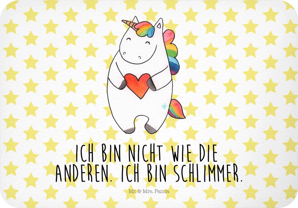 Mr. & Mrs. Panda magnet Einhorn Herz - Weiß - Geschenk, Produktbild 