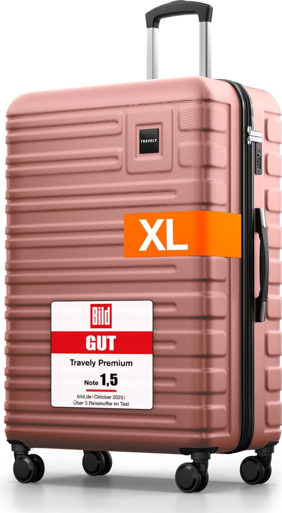 Travely Polycarbonat Koffer Groß 77cm XL - 100L Produktbild 