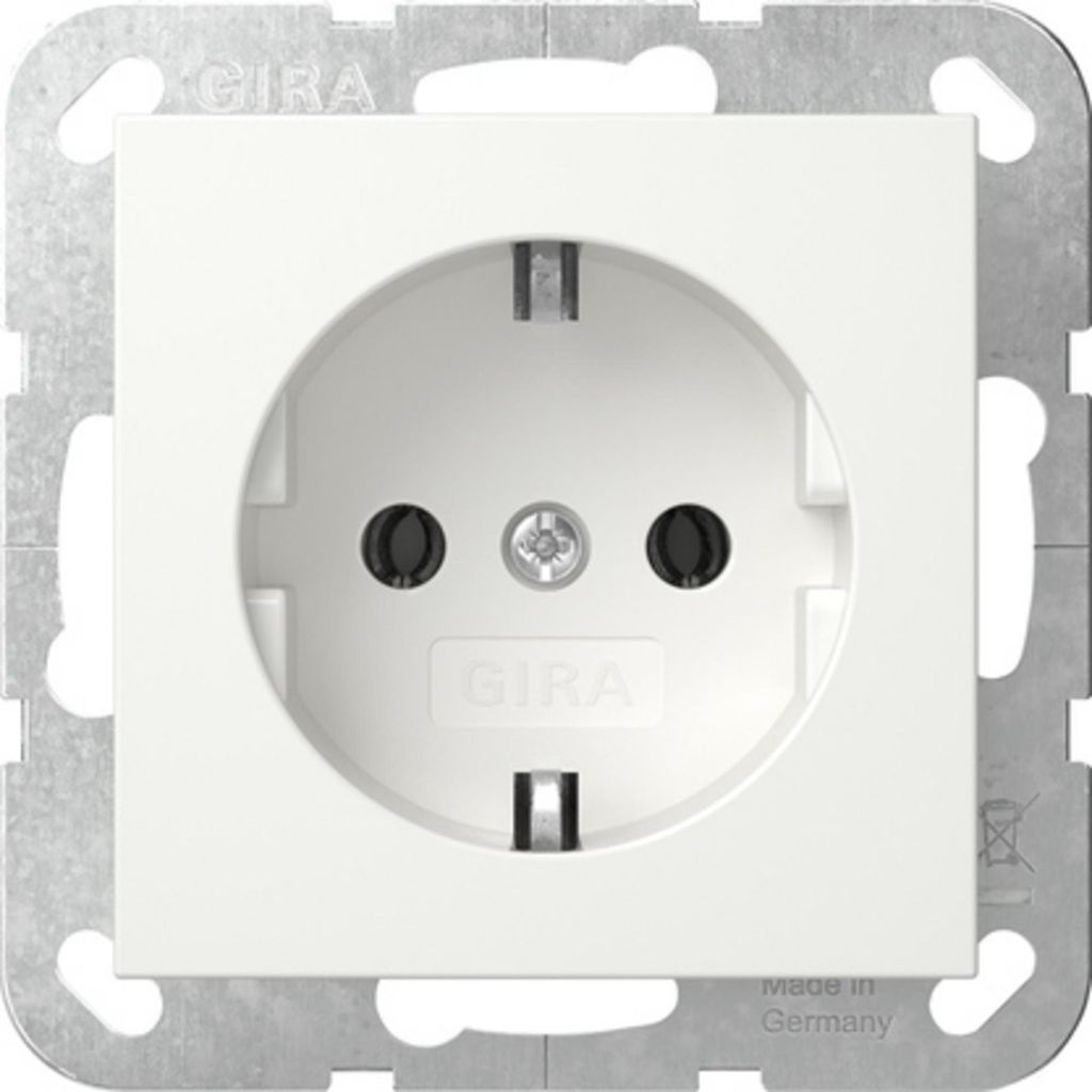 GIRA System 55, Schuko, Weiß, 220 - 250 V, 50/60 Hz, 5 - 35 Produktbild 