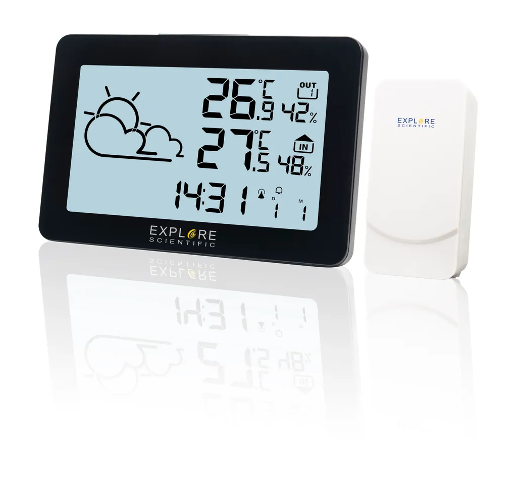 Station Météo Écran LCD Rétroéclairé avec Thermomètre et Hygromètre