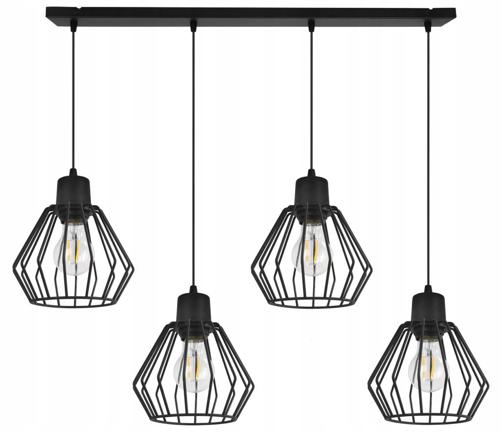 Draht Pendelleuchte LED – Hängelampe mit Draht Lampenschirm Deckenleuchte Modern