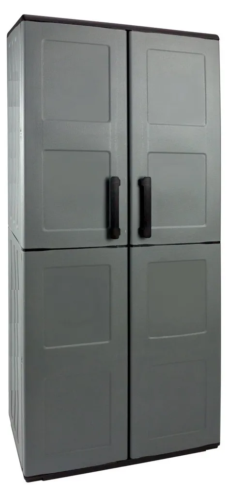 Meuble de rangement pour balcon et cave, armoire plastique 3 niveaux