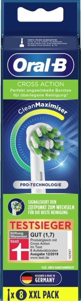 Oral-B Aufsteckbürsten CrossAction CleanMaximizer 8er Produktbild 