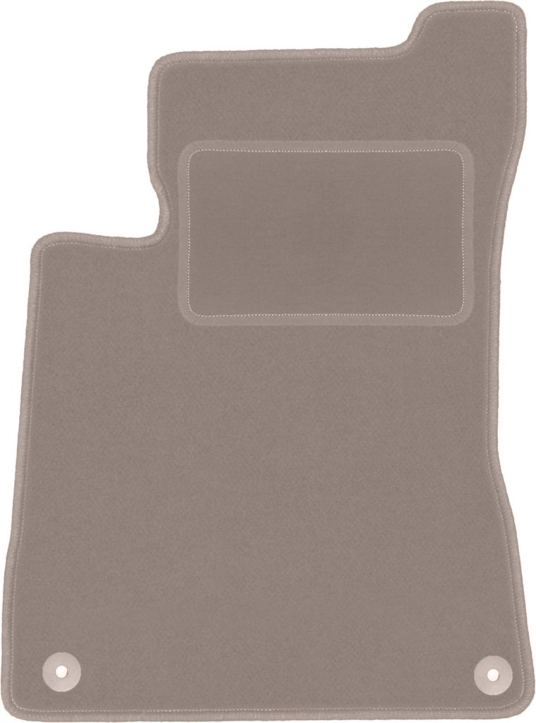 Fahrerfußmatte Velours beige passend für Mercedes CLS C118 (2019-, Limousine, Kombi) – mit Befestigungen – passgenau