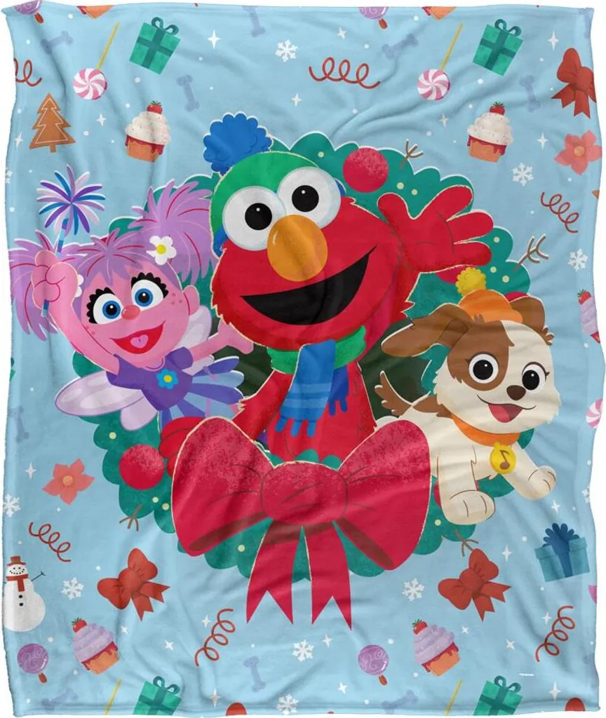 Plaid Sesame Street Furry Friends - Couverture Douce Enfant Colorée