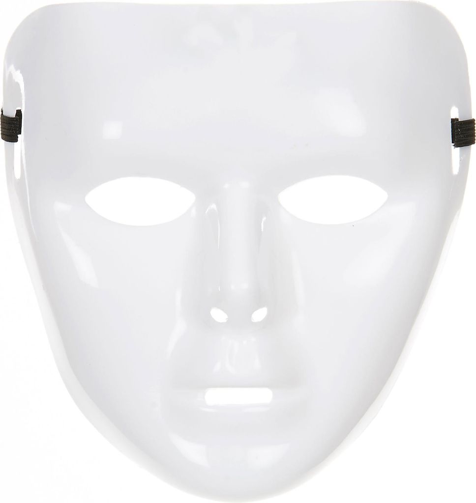 Phantom Karneval-Maske Anonymous weiss - Einheitsgröße Produktbild 