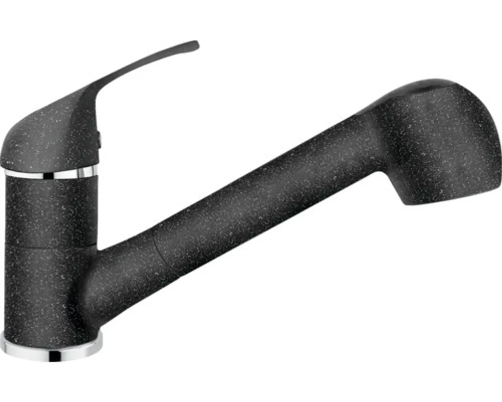 Robinet de cuisine noir granit Pyramis Fido pour évier en composite chic