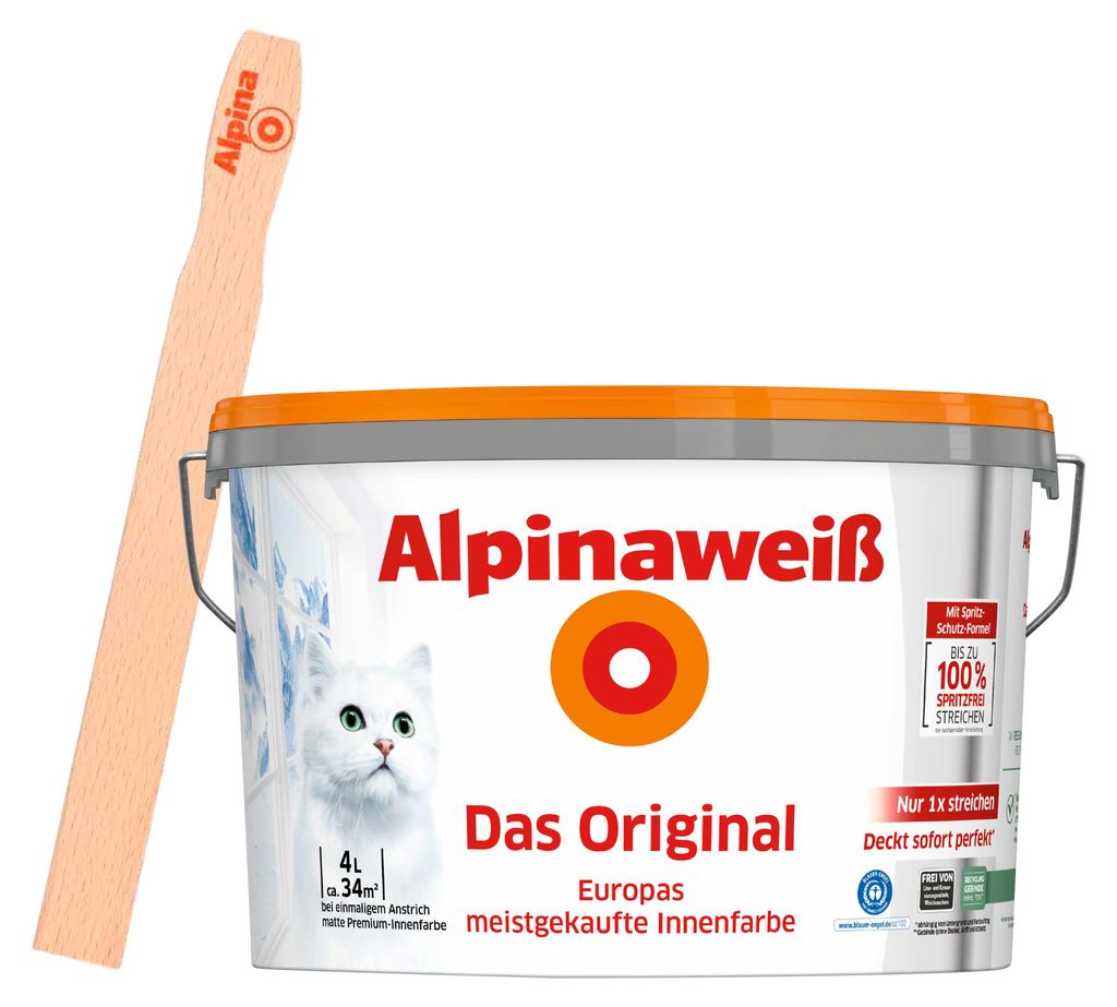 Alpinaweiß Das Original – optimal deckende und ergiebige Produktbild 
