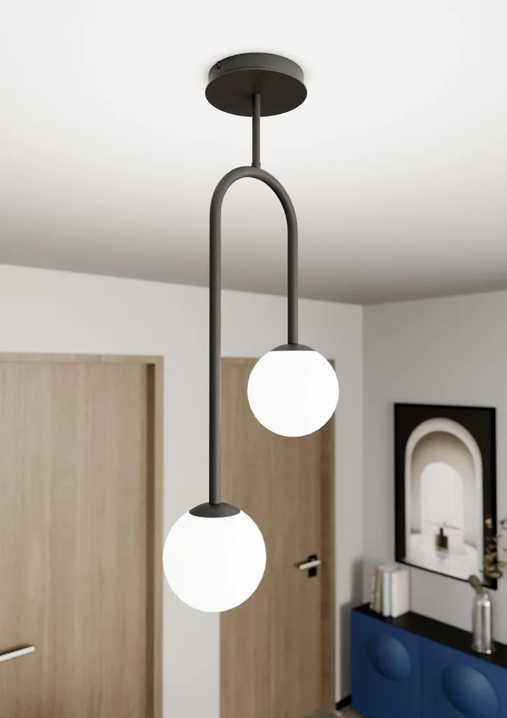 Suspension de Table à Manger ATRIA - Éclairage Design Noir et Blanc E14