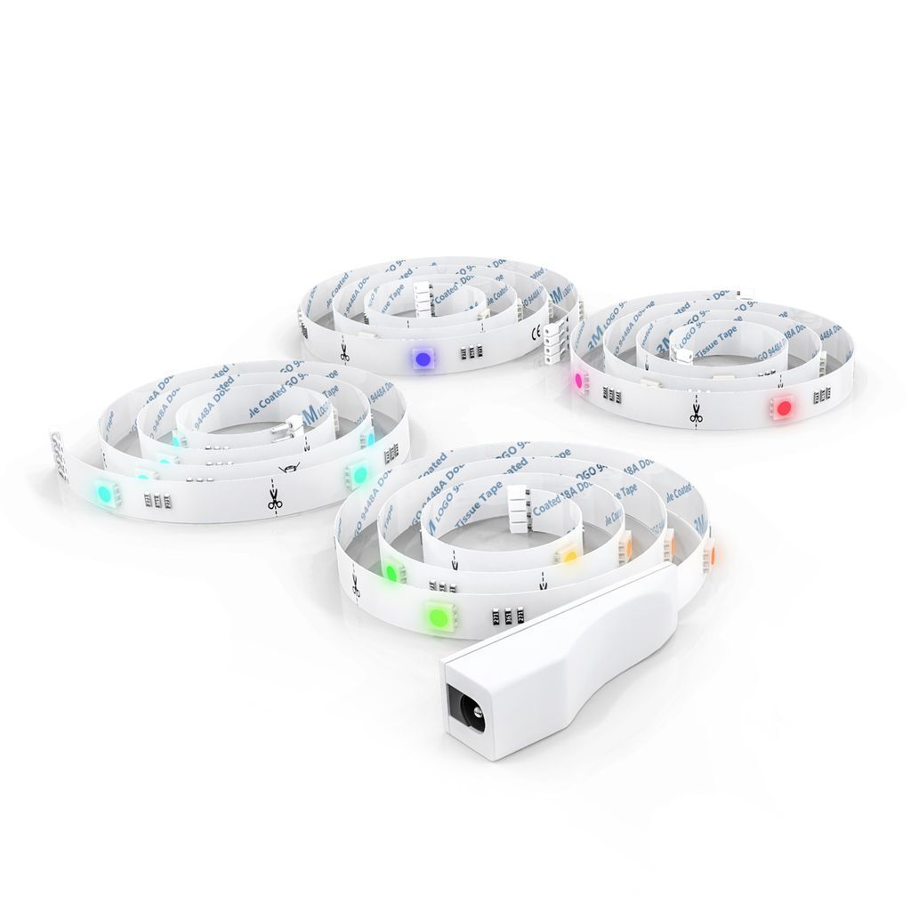 Rosnek LED-Streifen Smart Bluetooth, Auto TV Gaming RGBW Lichter