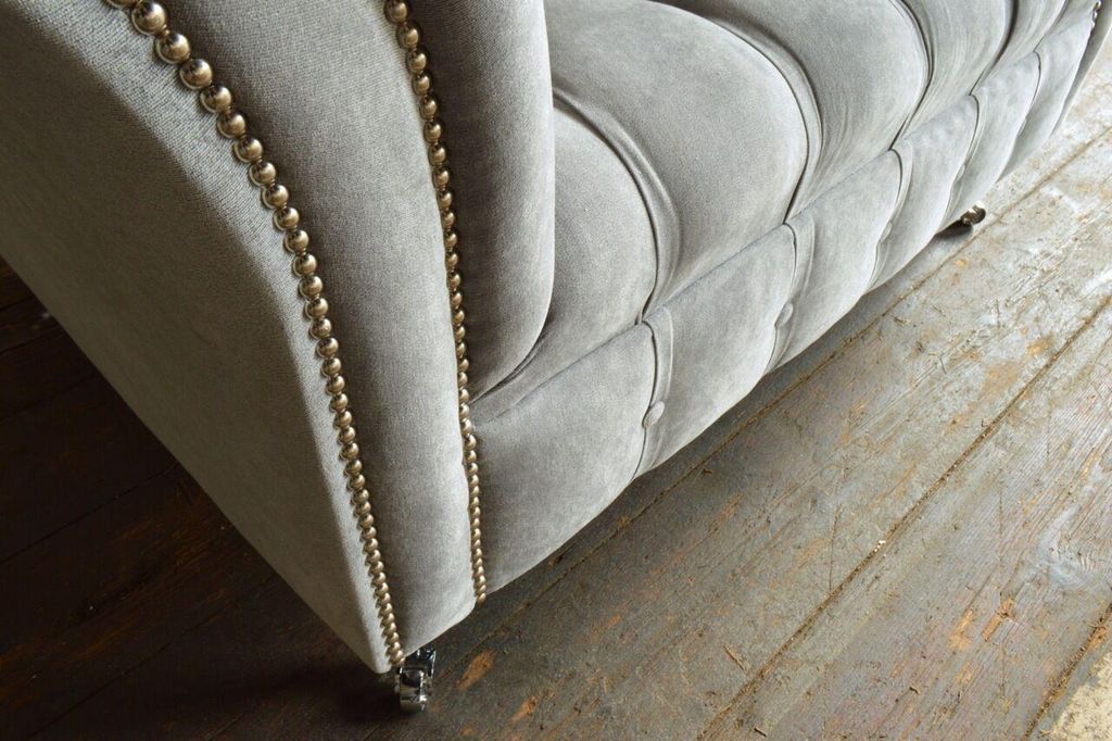 Design Chesterfield Stoff Couch Sessel 1.5 Sitzer Polster Sofas Lounge Neu Club