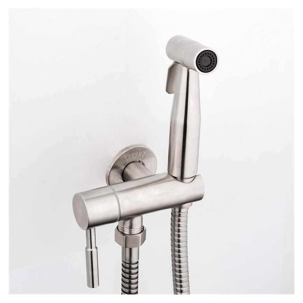 Bidet-Sprühset, Badezimmer-Wandmontage, gebürsteter Hand-Bidethahn, Edelstahl 304