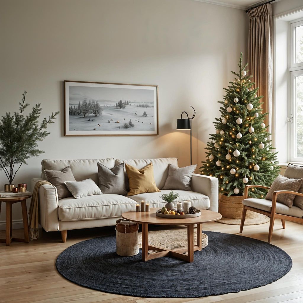 Rund jute Mrcarpet Teppiche Zwart/Antraciet 200cm