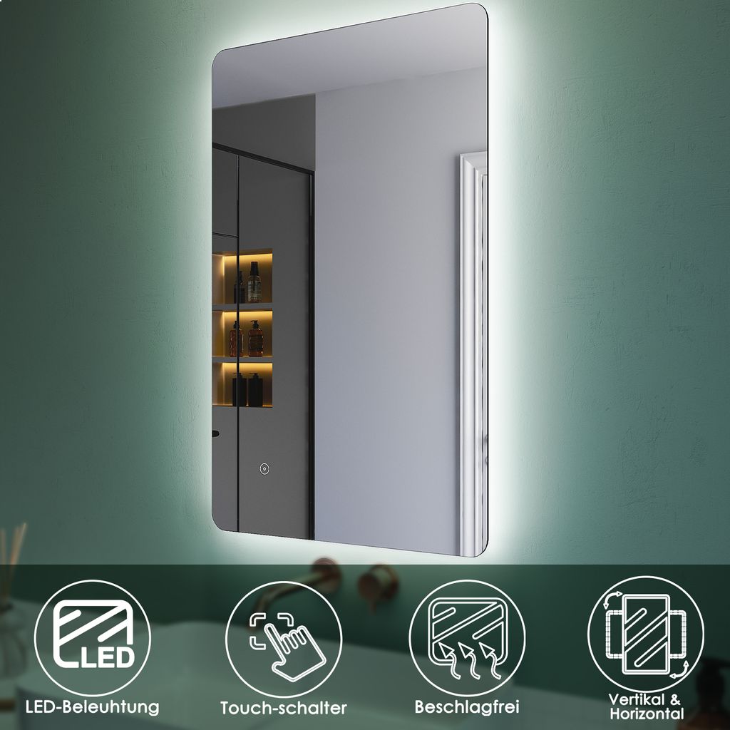 SONNI Miroir de salle de bain avec éclairage LED & Image du produit 