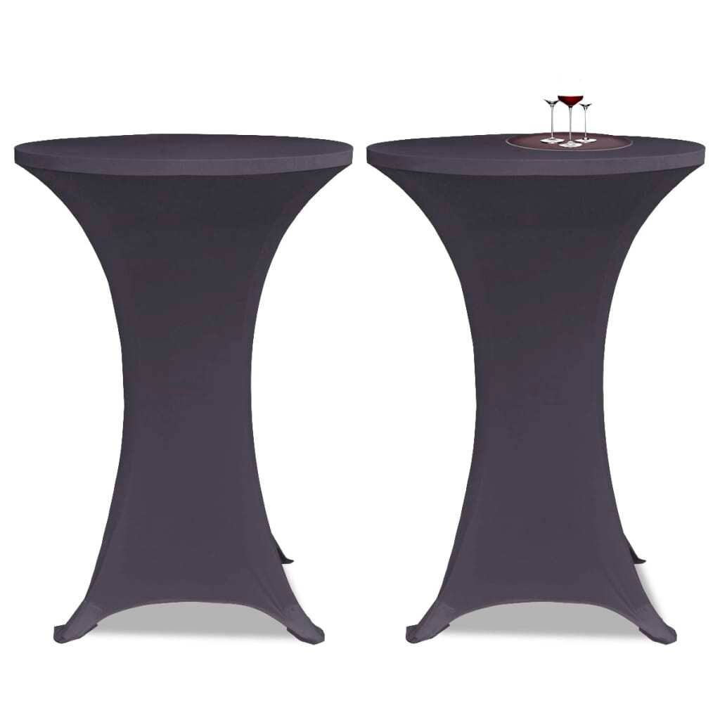 "SALE 2026" Stretch-Tischhussen 4er-set - multifunktional& Moderne - 60 cm Anthrazit - Hussen DE7951749